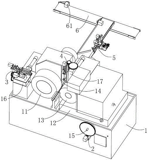 Automatic control device and method for through-feed grinding of centerless grinding machine