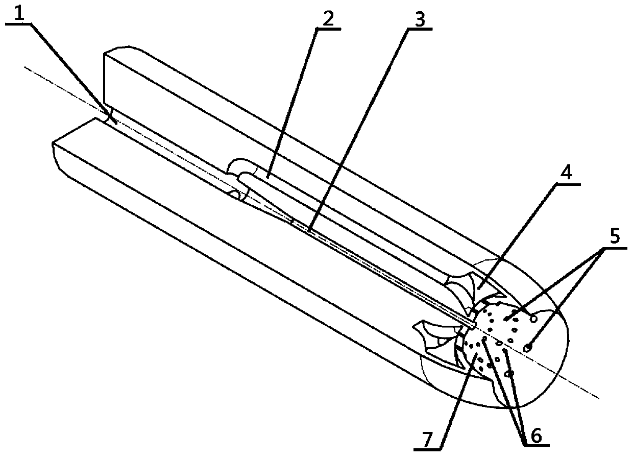 Direct-injection type concave cavity swirl nozzle