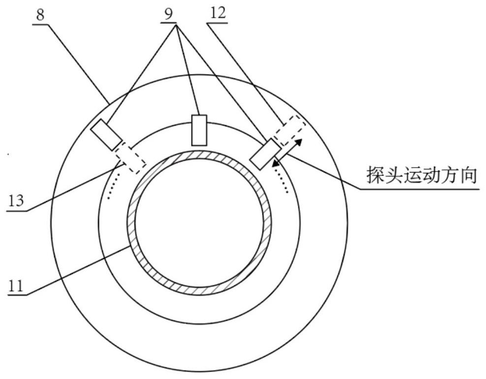 Wall thickness and high temperature on-line measurement system for hot-rolled steel pipe