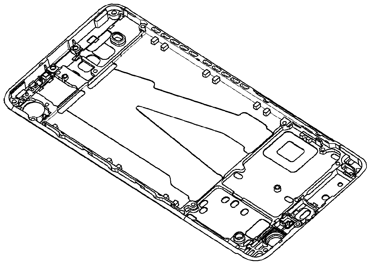 A stainless steel middle frame and aluminum alloy die-casting plate structure and its preparation