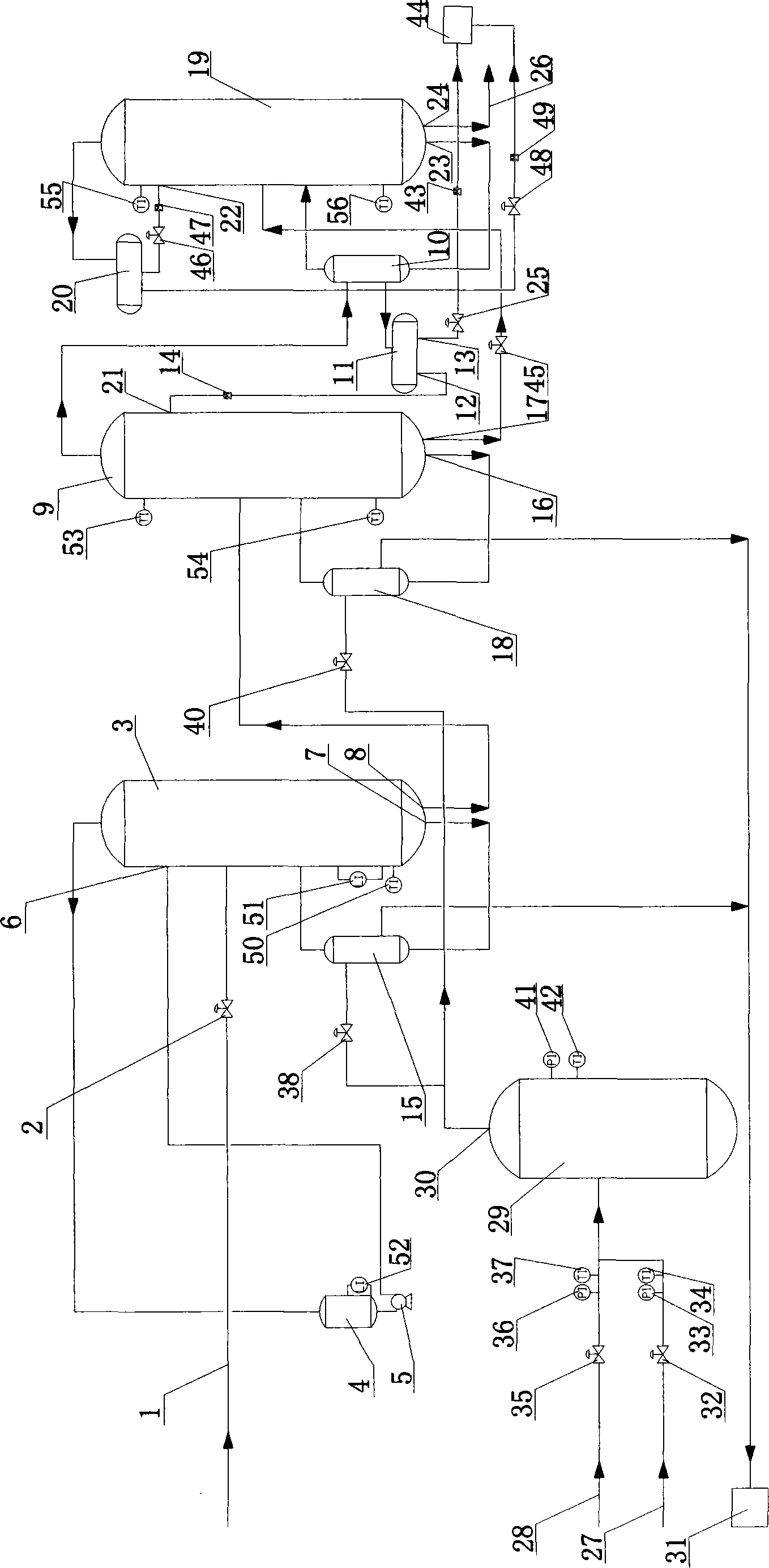 Automatic pressure stabilizing control device for steam of methanol distillation system and control method of control device
