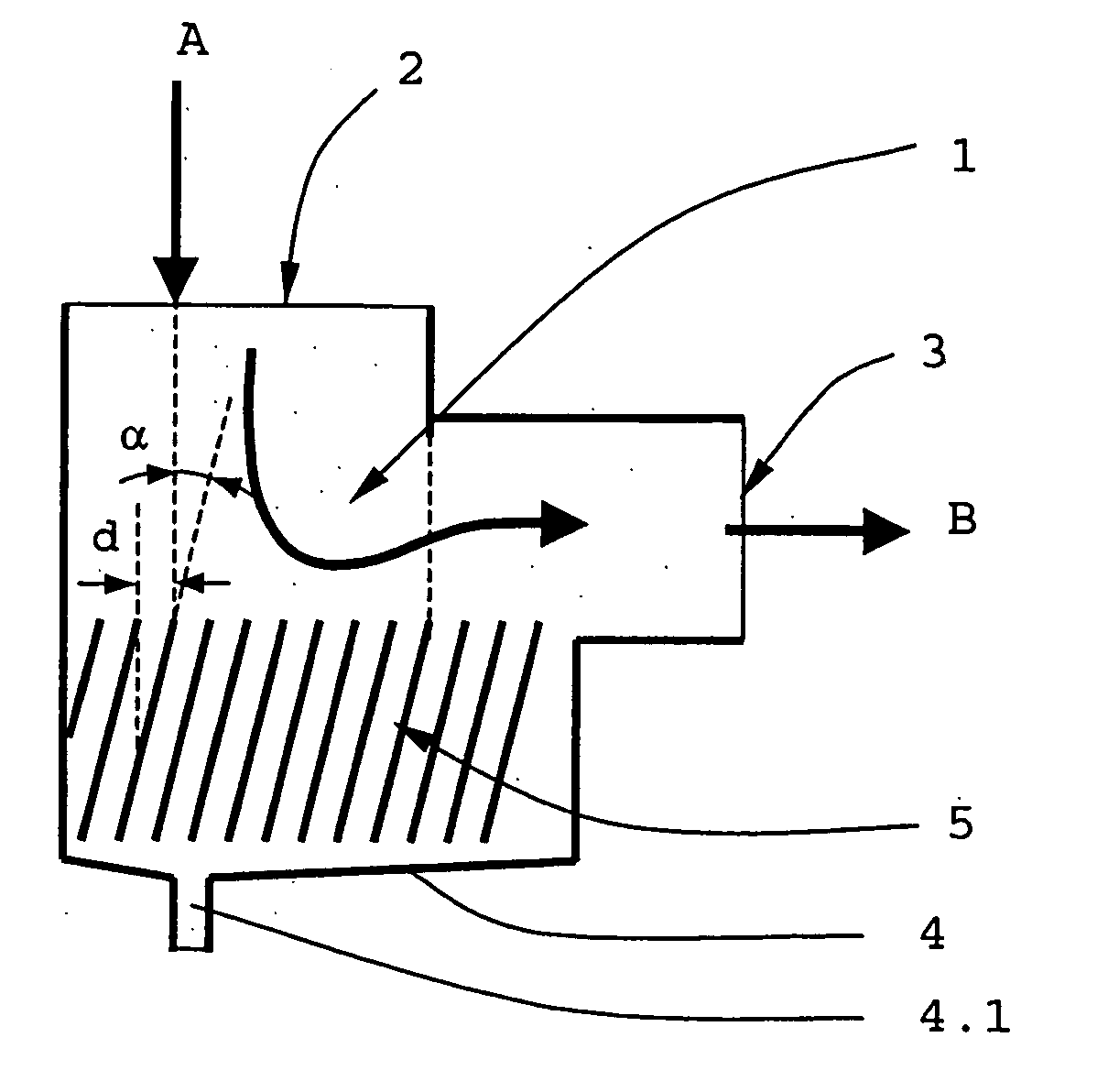 Deflection chamber for eliminating water in a fresh air supply system of a motor vehicle