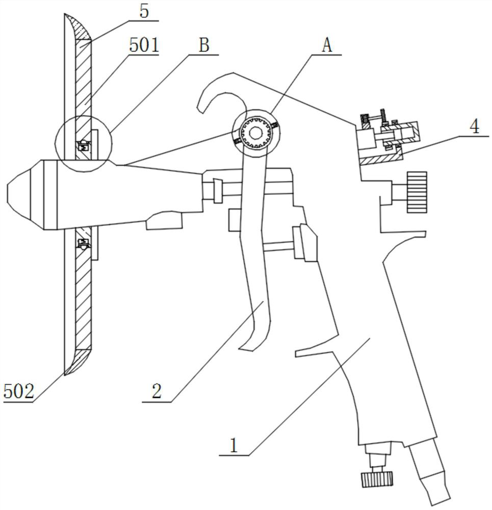 Spray gun with electric spray breadth adjusting function for automobile paint spraying and using method thereof