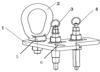 Device and method for suppressing bumps during hoisting of engine accessory case