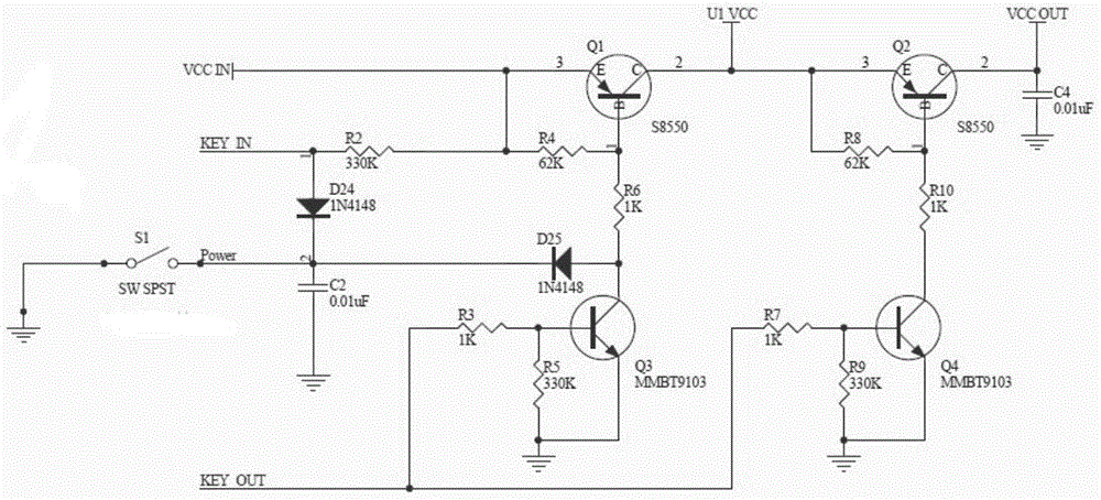 Zero-power-consumption switching circuit