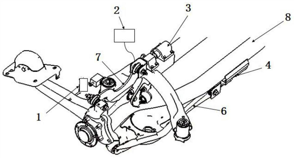 Wheel toe-in camber full-dynamic control device and method for multi-link suspension