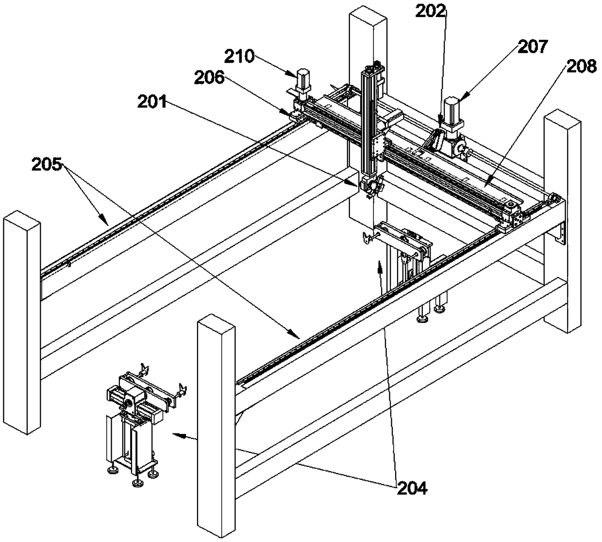 Full-automatic door panel painting equipment and method