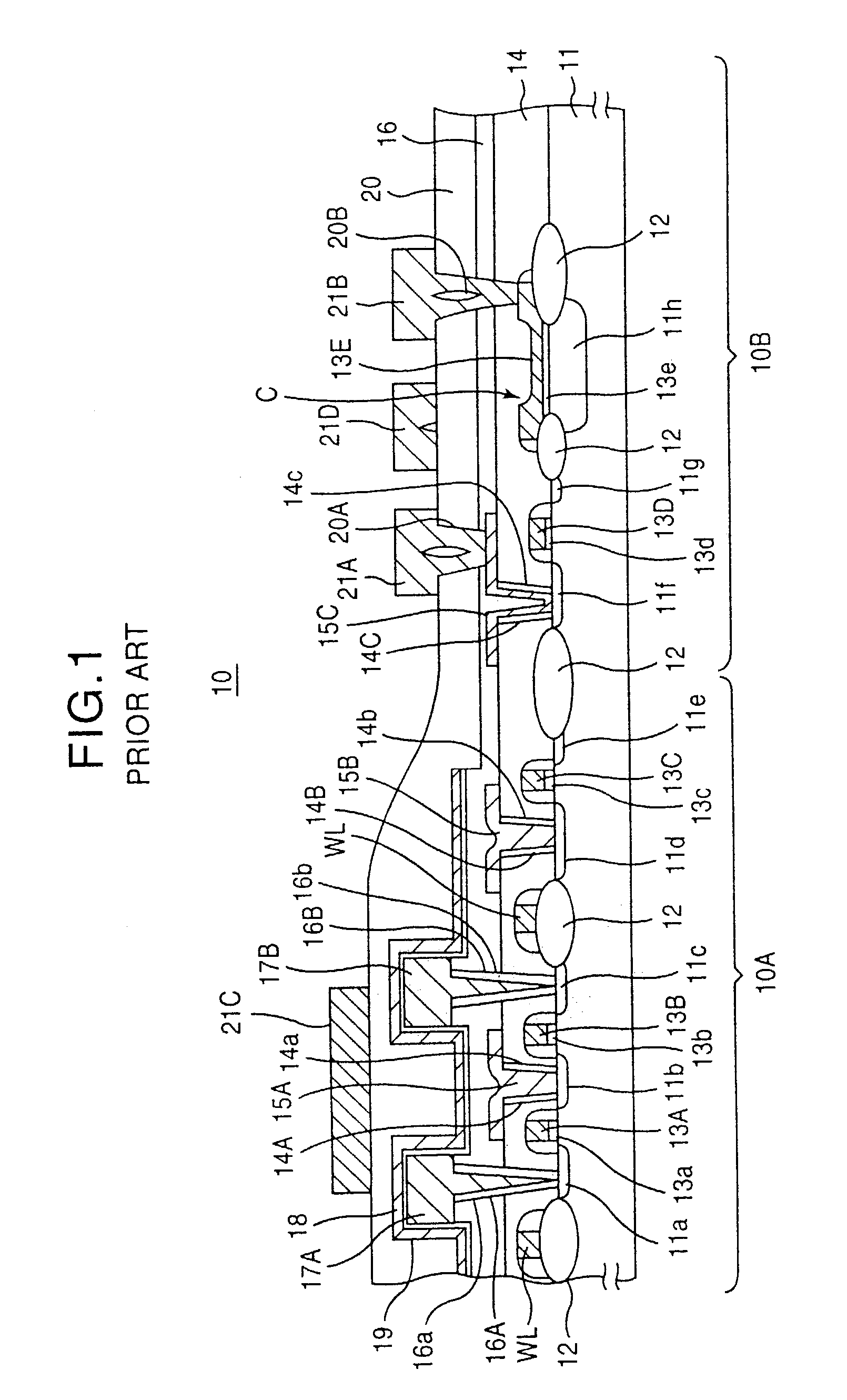 Semiconductor integrated circuit including a DRAM and an analog circuit