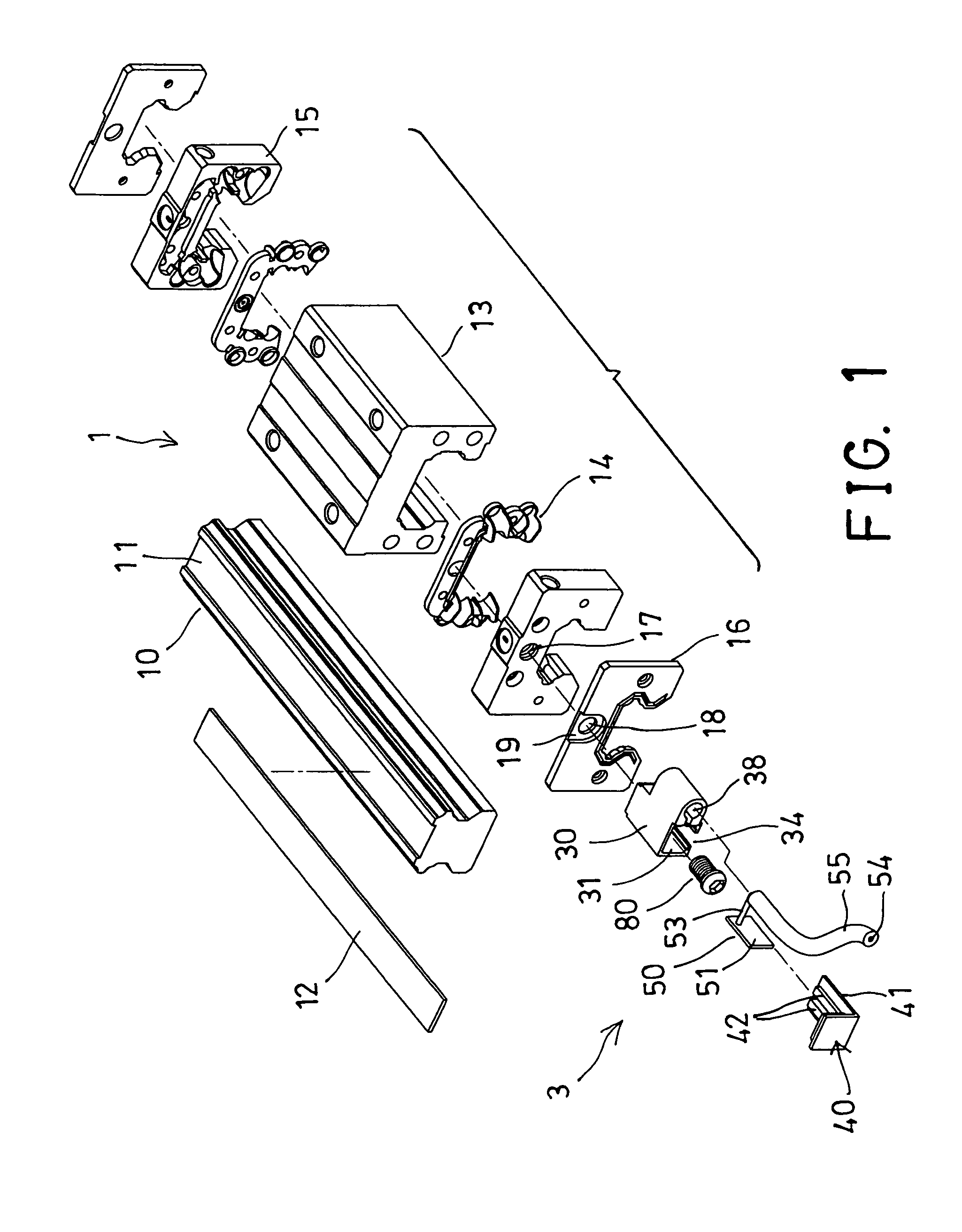 Linear motion guide apparatus having detecting device