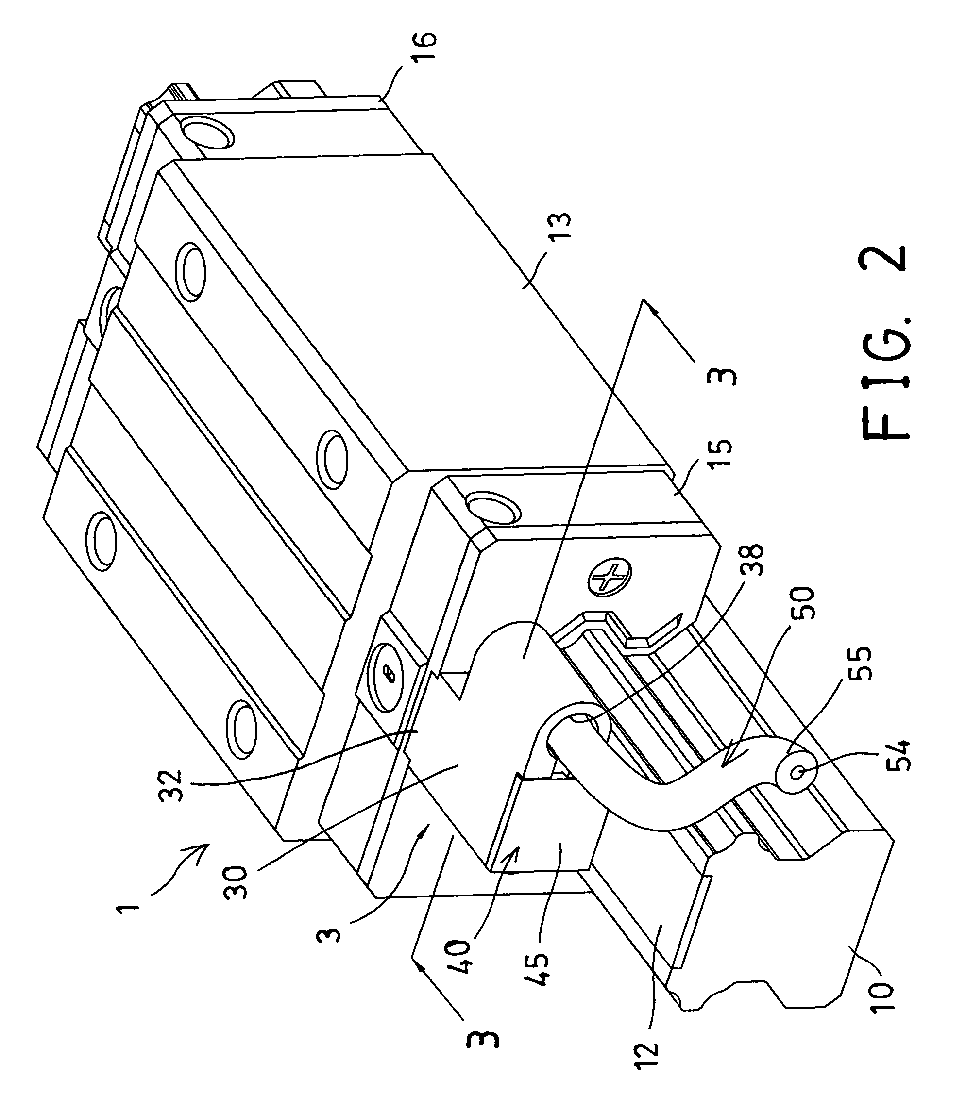 Linear motion guide apparatus having detecting device