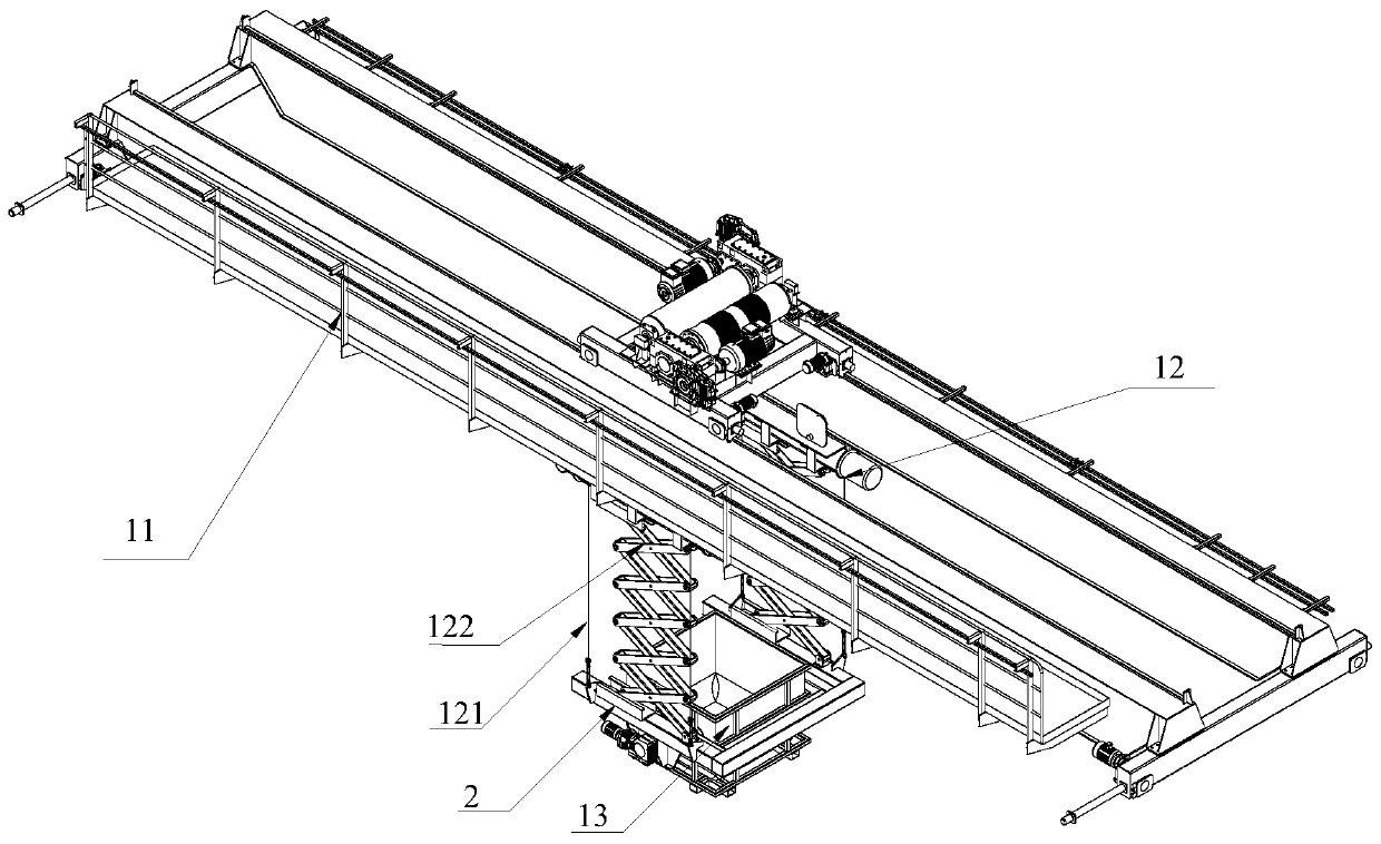 Pressure assembly of automatic mechanical locking box, and hoisting device of box