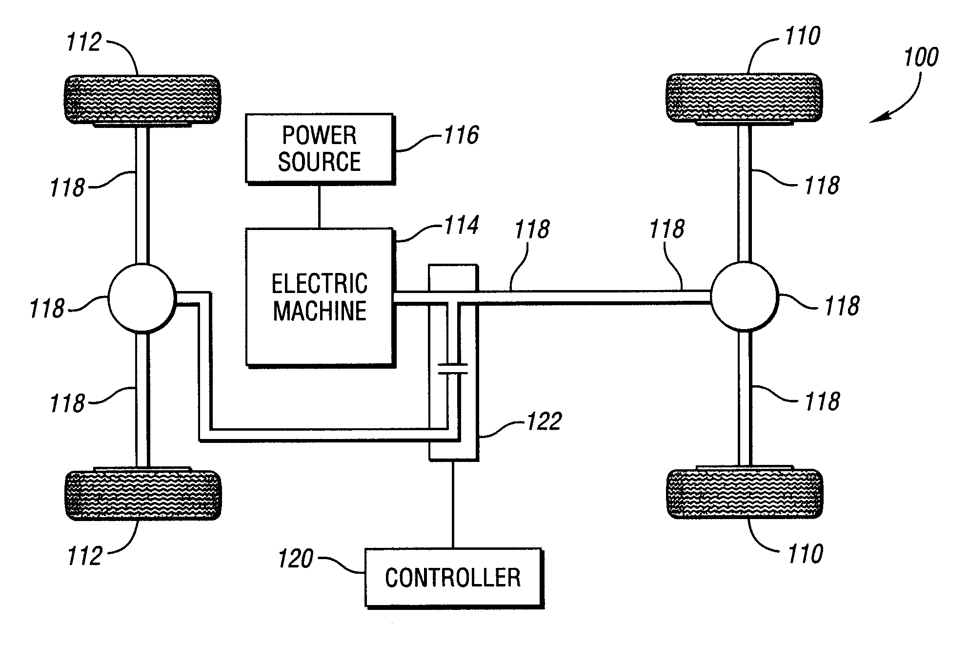 System and method for recovering regenerative power in a vehicle, and vehicle using the same