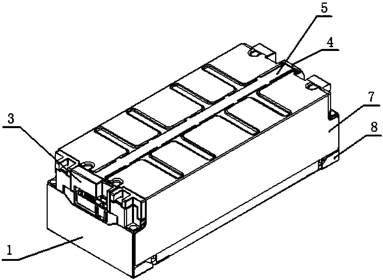 Battery module data acquisition structure and battery module with same