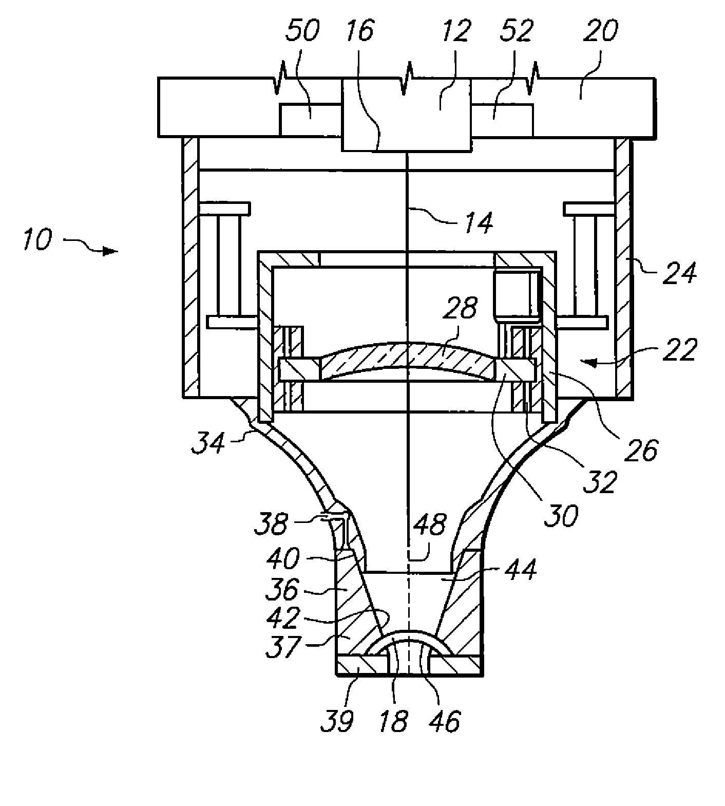 Device and method for calibrating a laser system