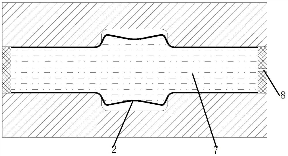 An electromagnetic-fluid impact composite forming device and forming method for pipe fittings