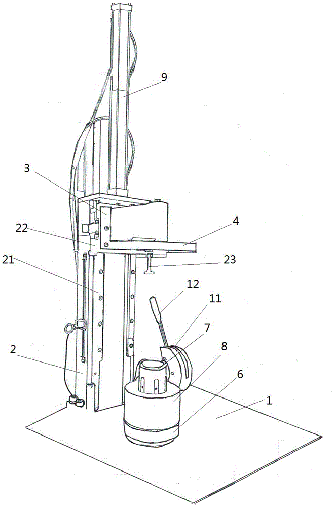 Efficient light grinding machine used for machining protective film and work method of efficient light grinding machine used for machining protective film