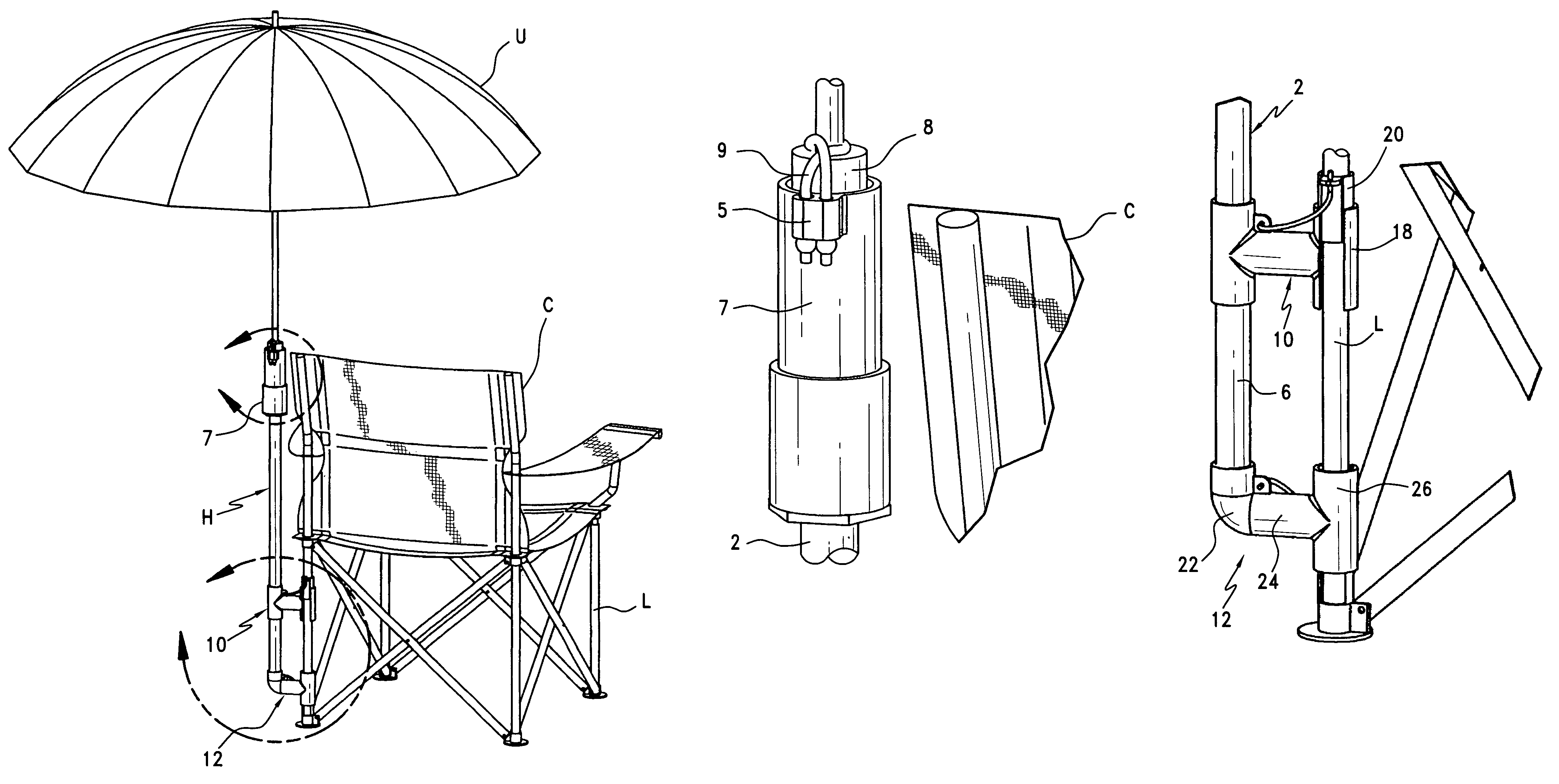 Accessory holder for a chair