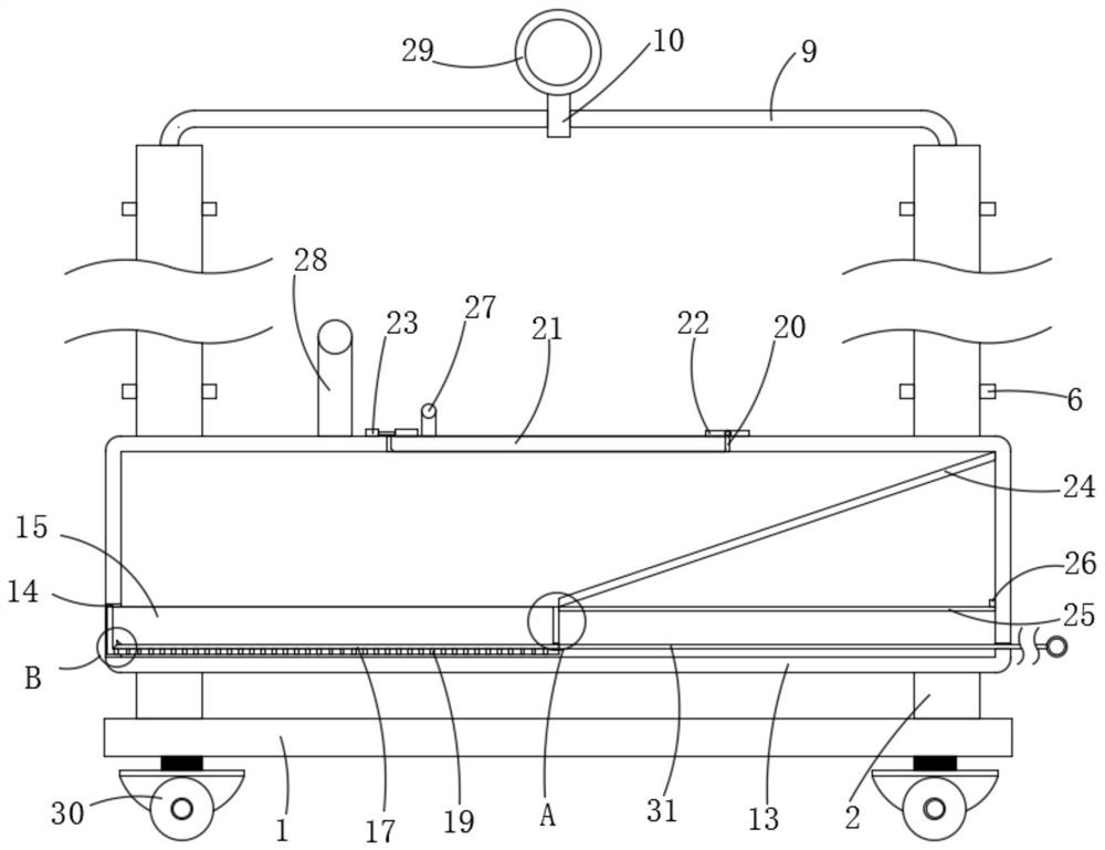 Soil covering device for three-dimensional shelf cultivation of oudemansiella radicata