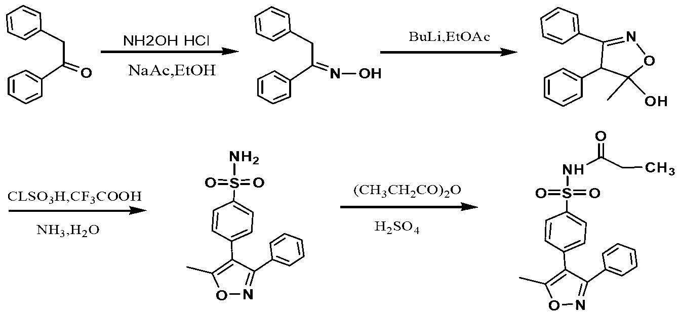 Parecoxib preparation method