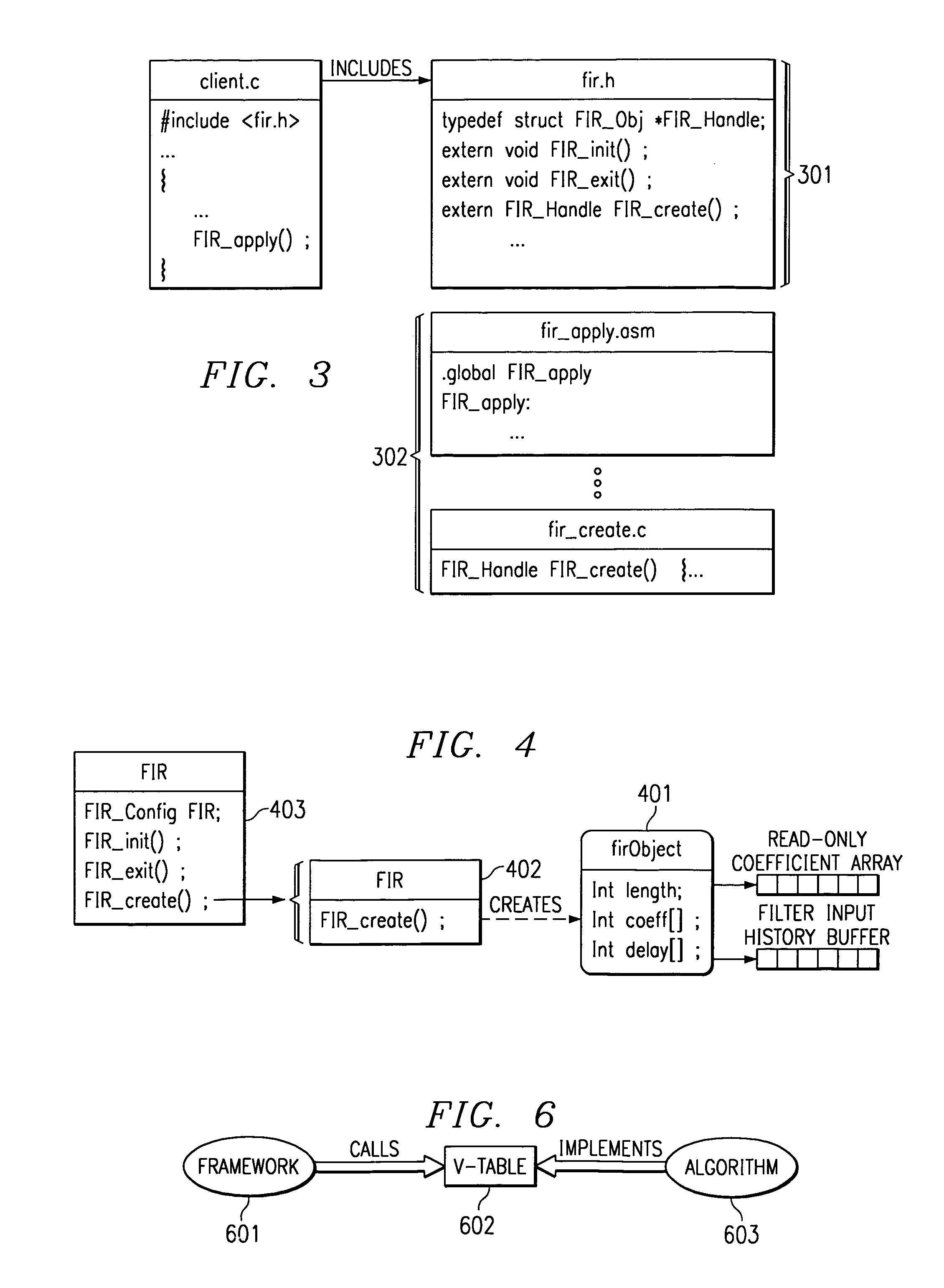 Application programming interface with inverted memory protocol for embedded software systems