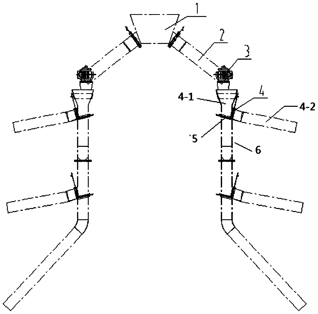 Automatic distributing system and construction method of single-line tunnel lining trolley