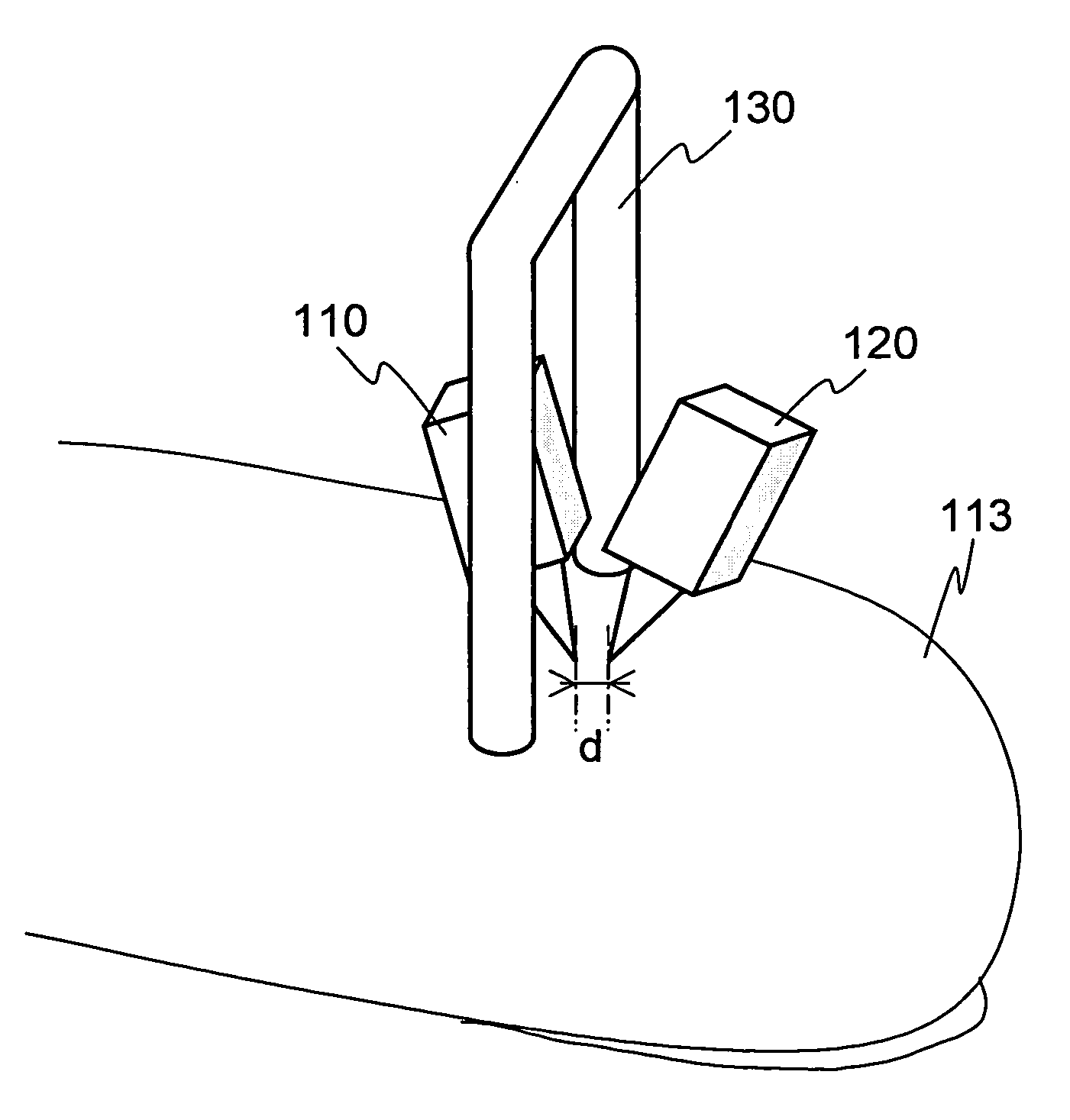 Optical measuring device for substances in vivo