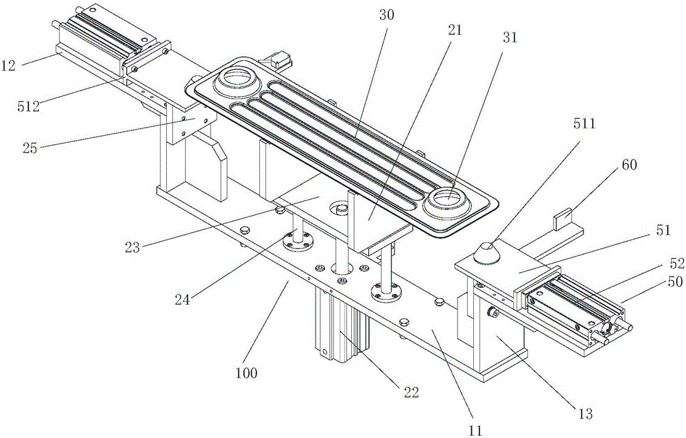 Jacking positioning device, oil heater piece conveying equipment and oil heater welding system