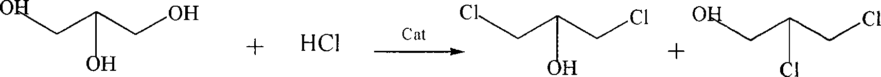 Method for preparing dichloropropanol by glycerol