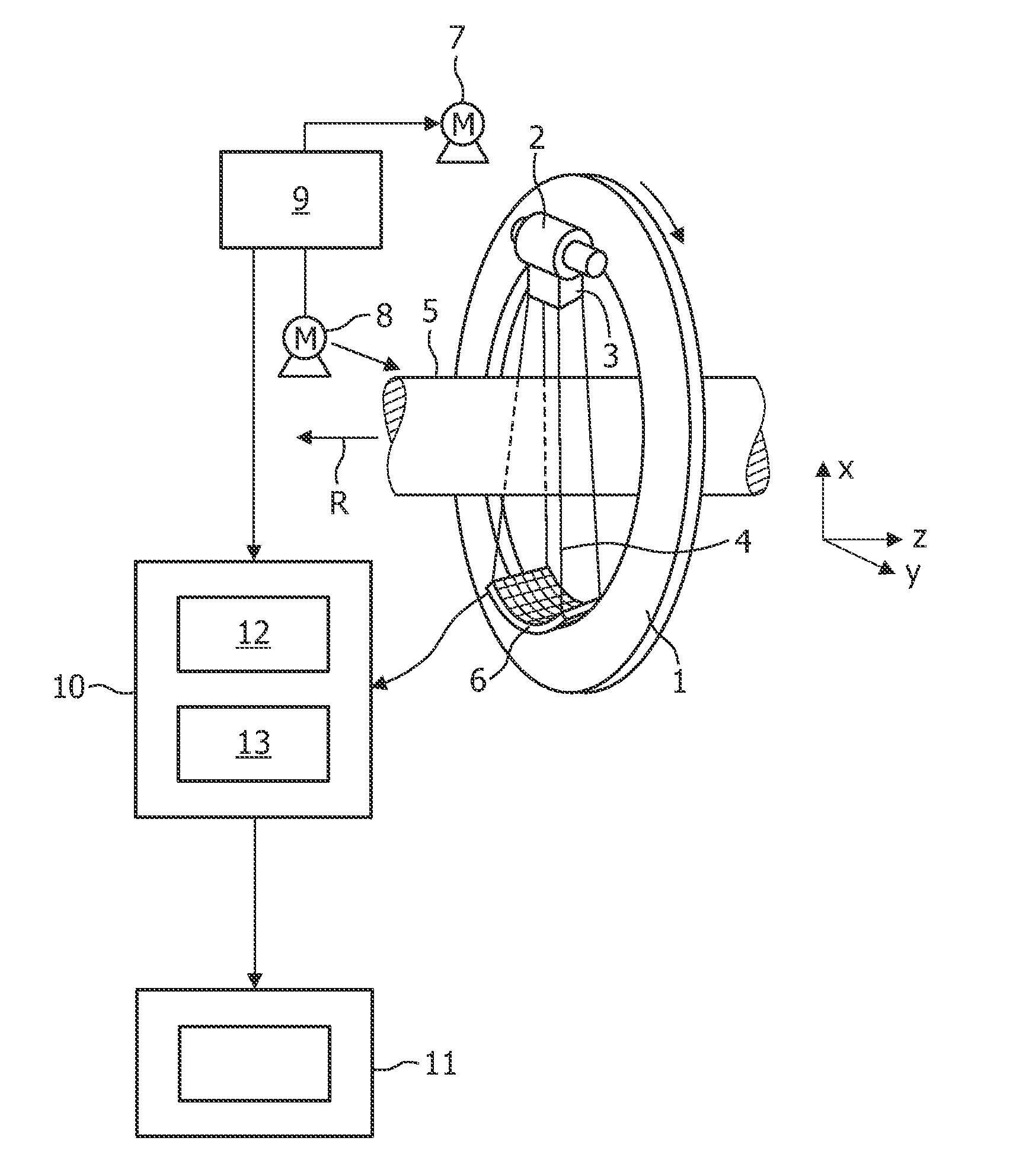 Apparatus and method for determiining a detector energy weighting function of a detection unit