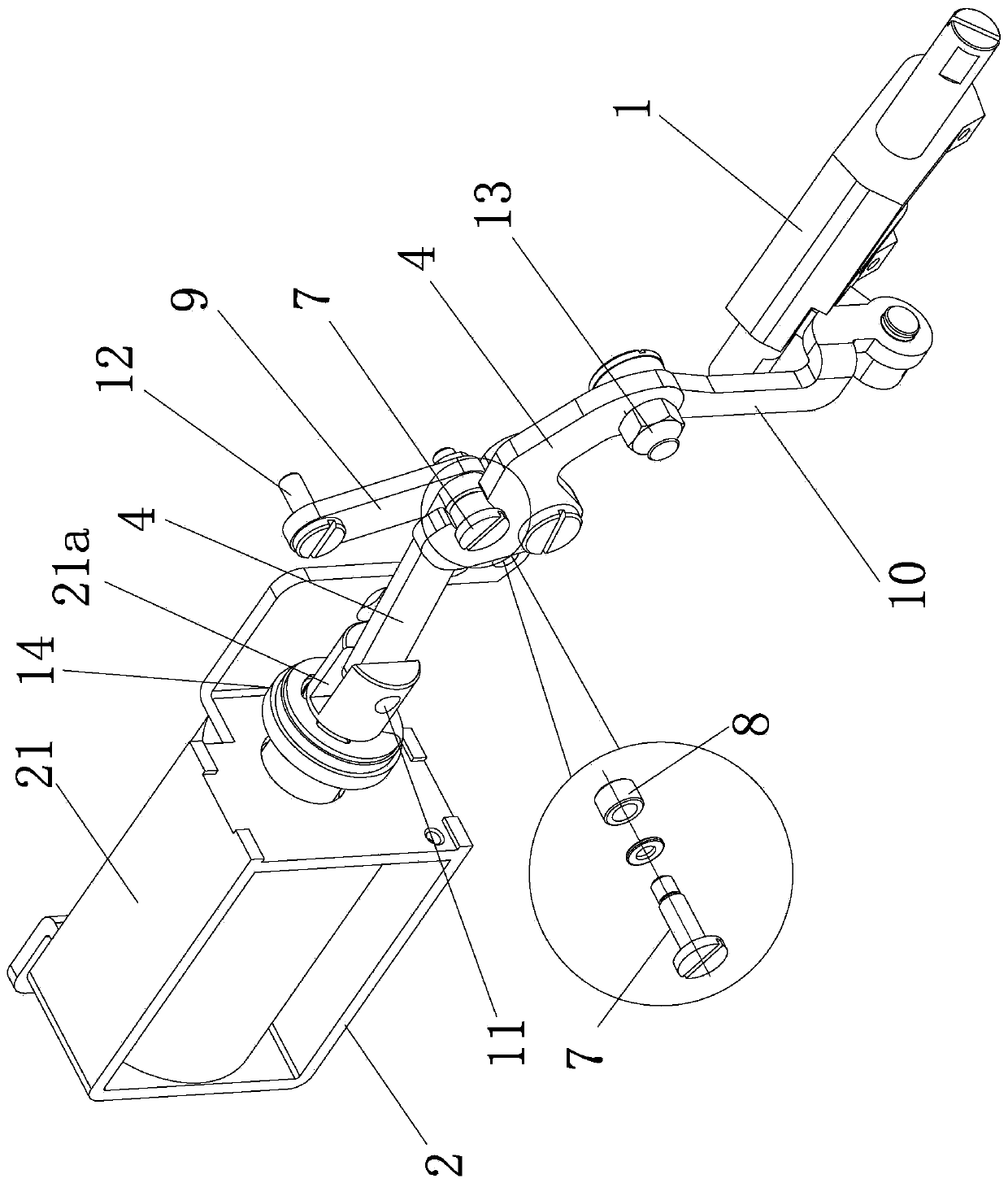 Backstitch structure of sewing machine