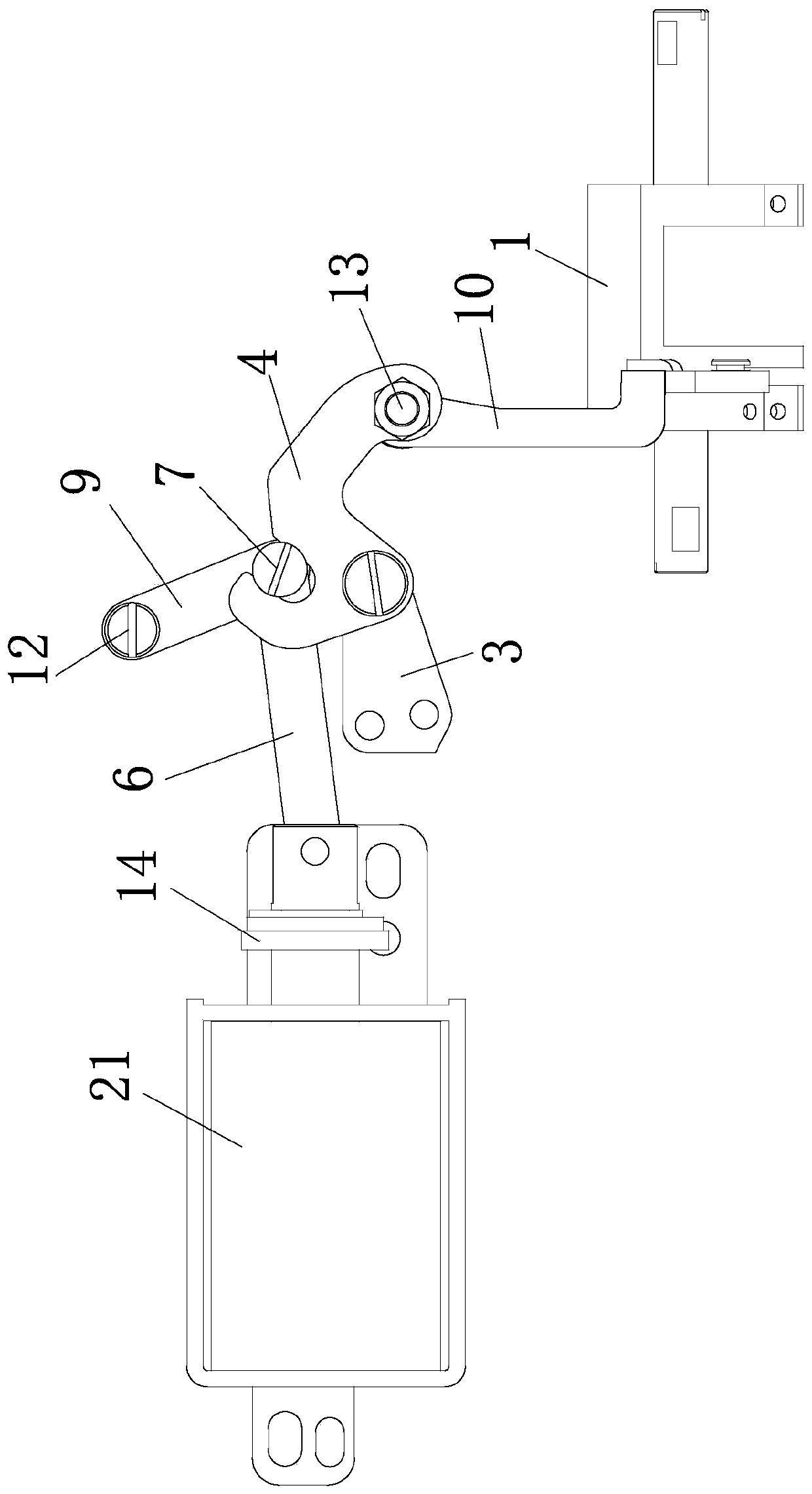 Backstitch structure of sewing machine