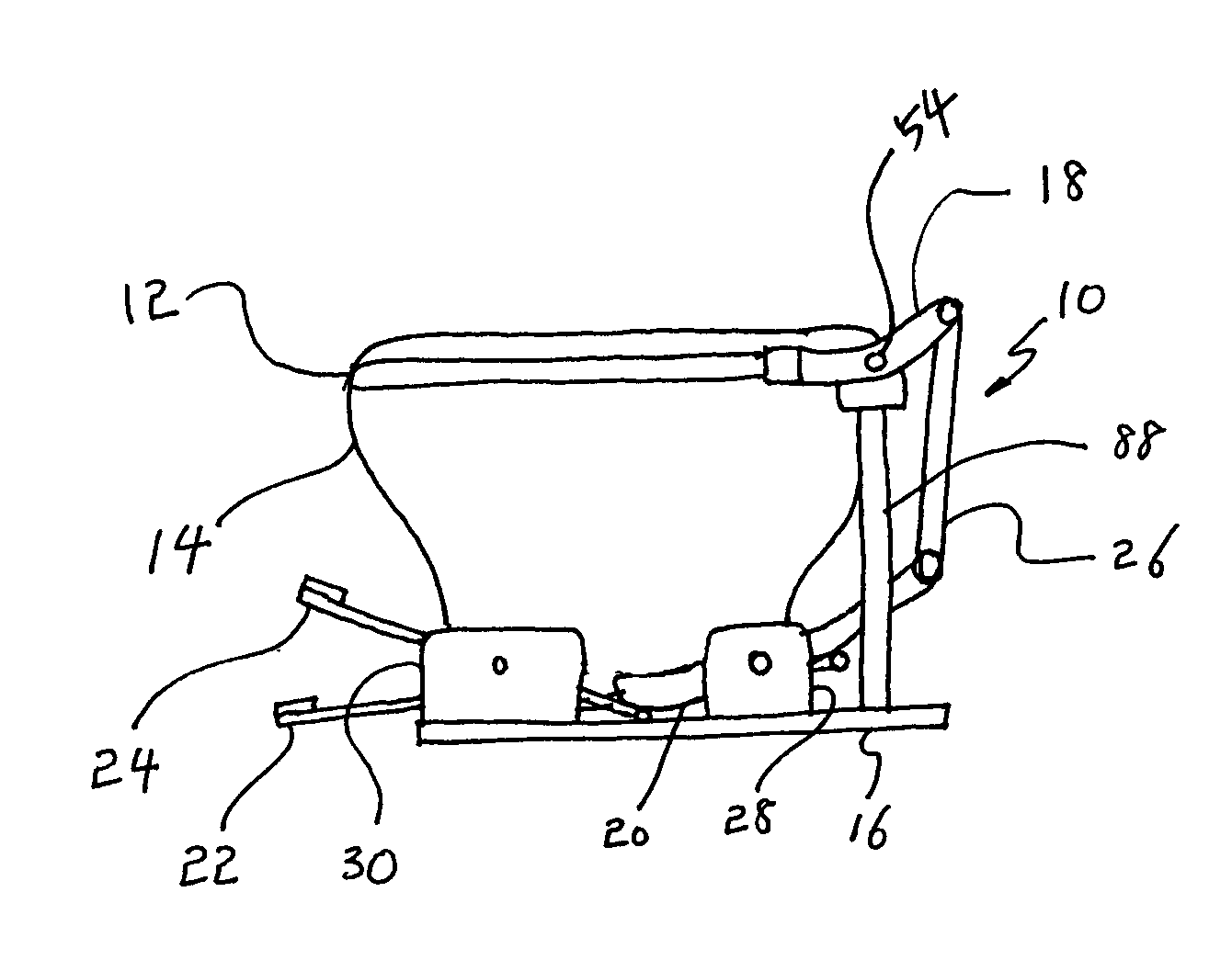 Toilet seat tilting device