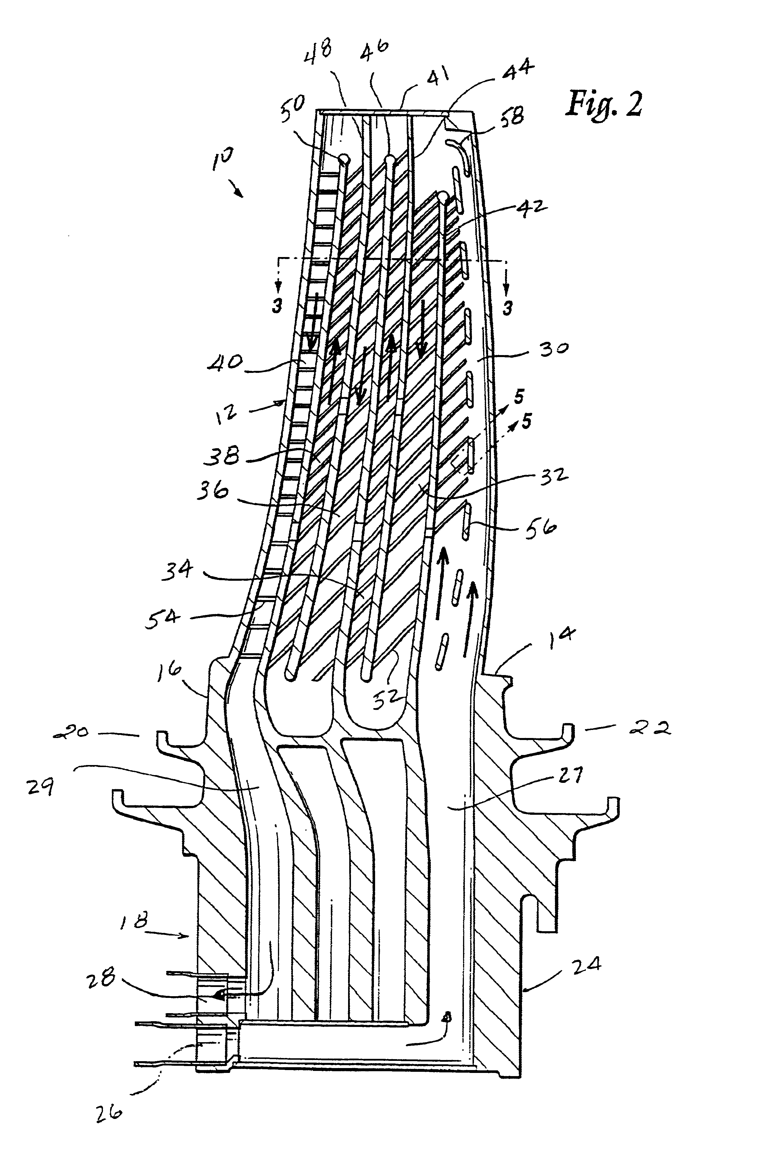 Internal cooling circuit for gas turbine bucket