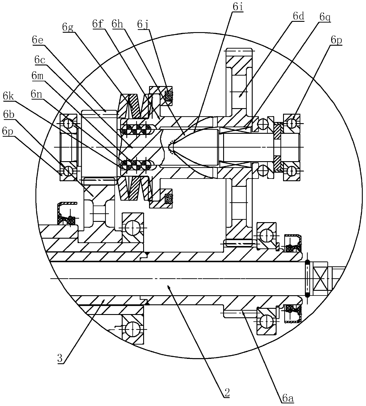 Coaxial multi-layer multi-level center drive type electric drive system
