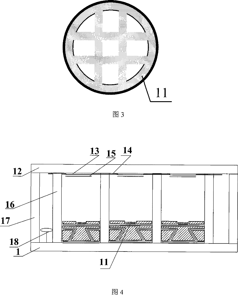 Flat-panel display device with semi-trapezoidal tilt gate-modulated emission structure and its preparing process