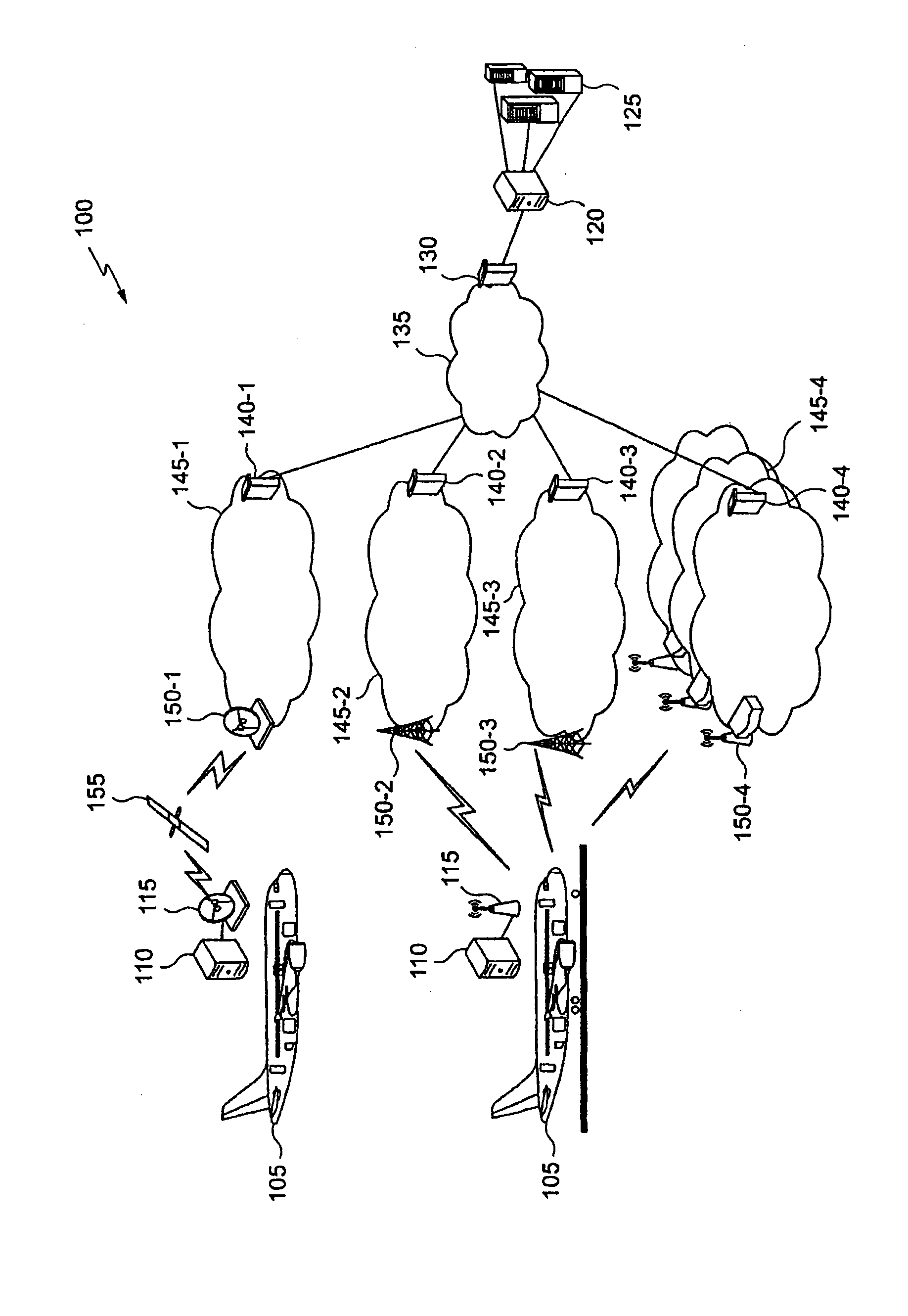 Method and device for managing communication channels for data exchange from an aircraft