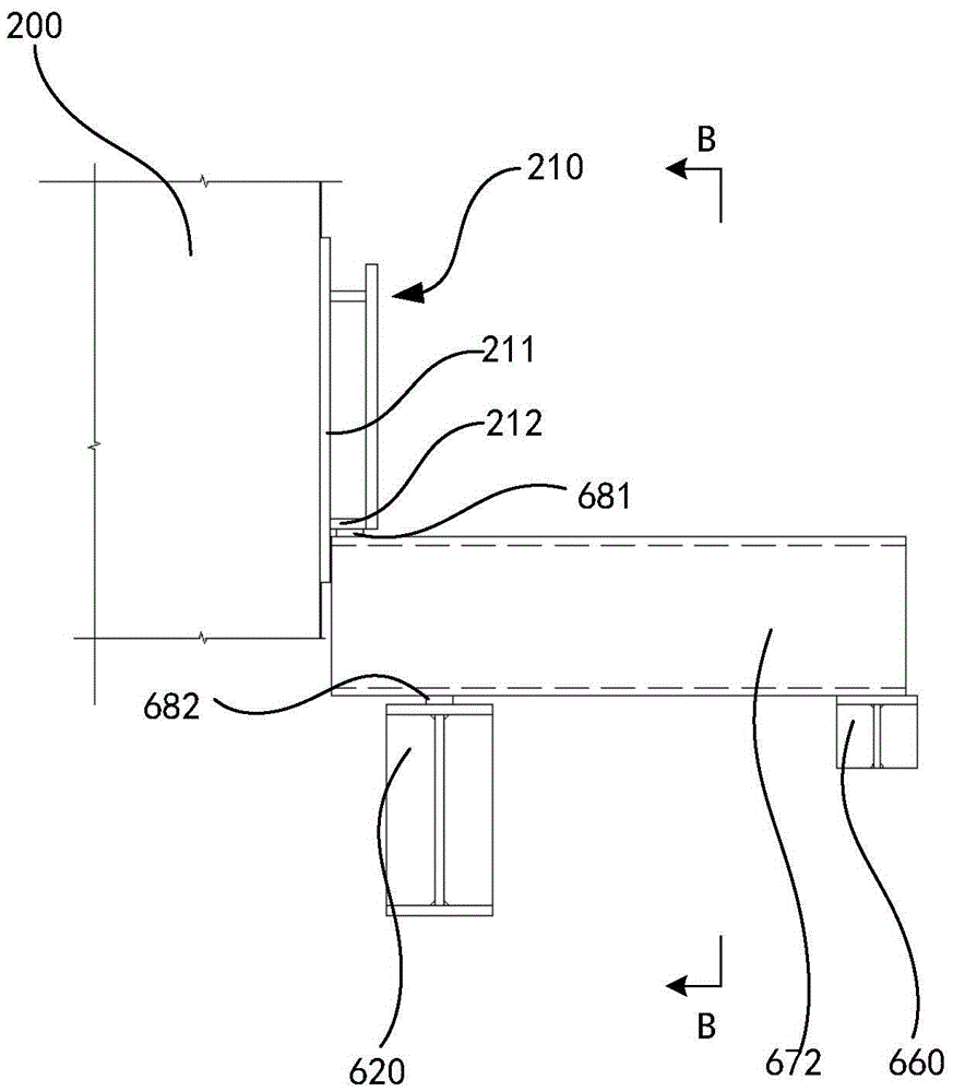 Support structure for inner cylinder of chimney