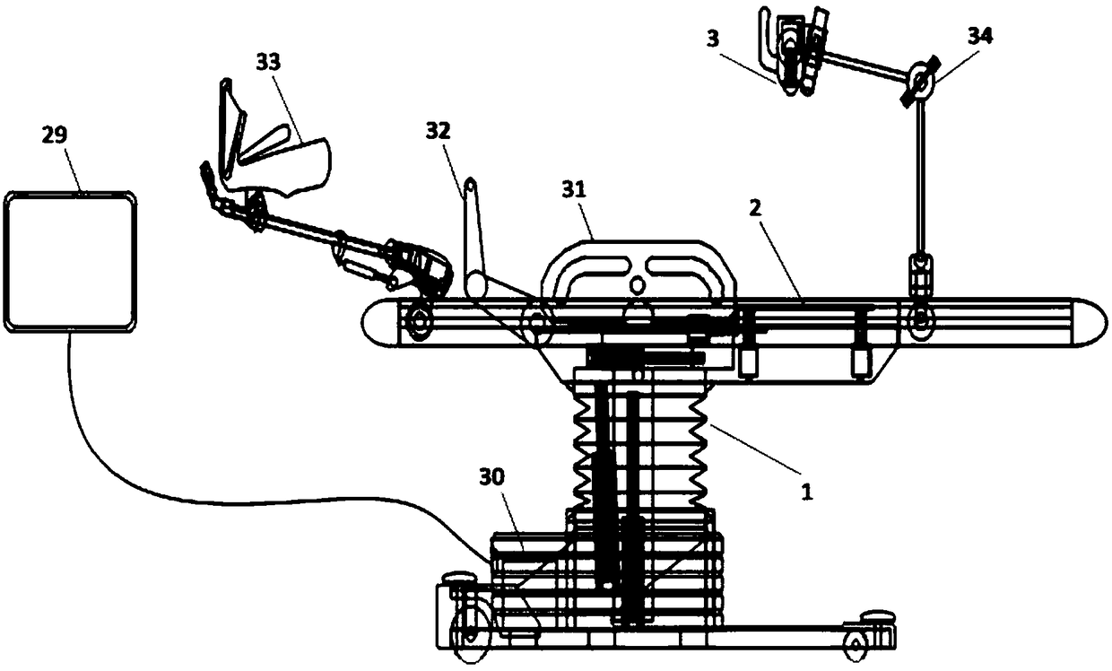 A multi-position urinary calculus bed