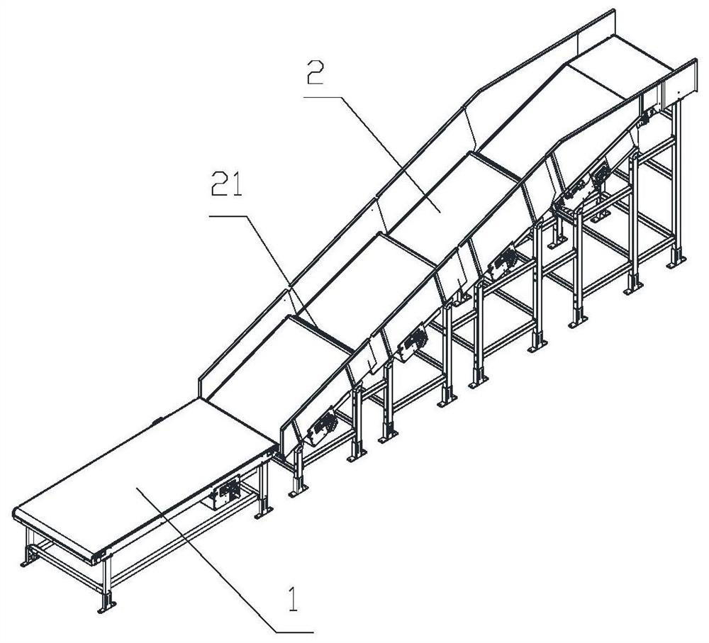 Goods separation single-piece arrangement method