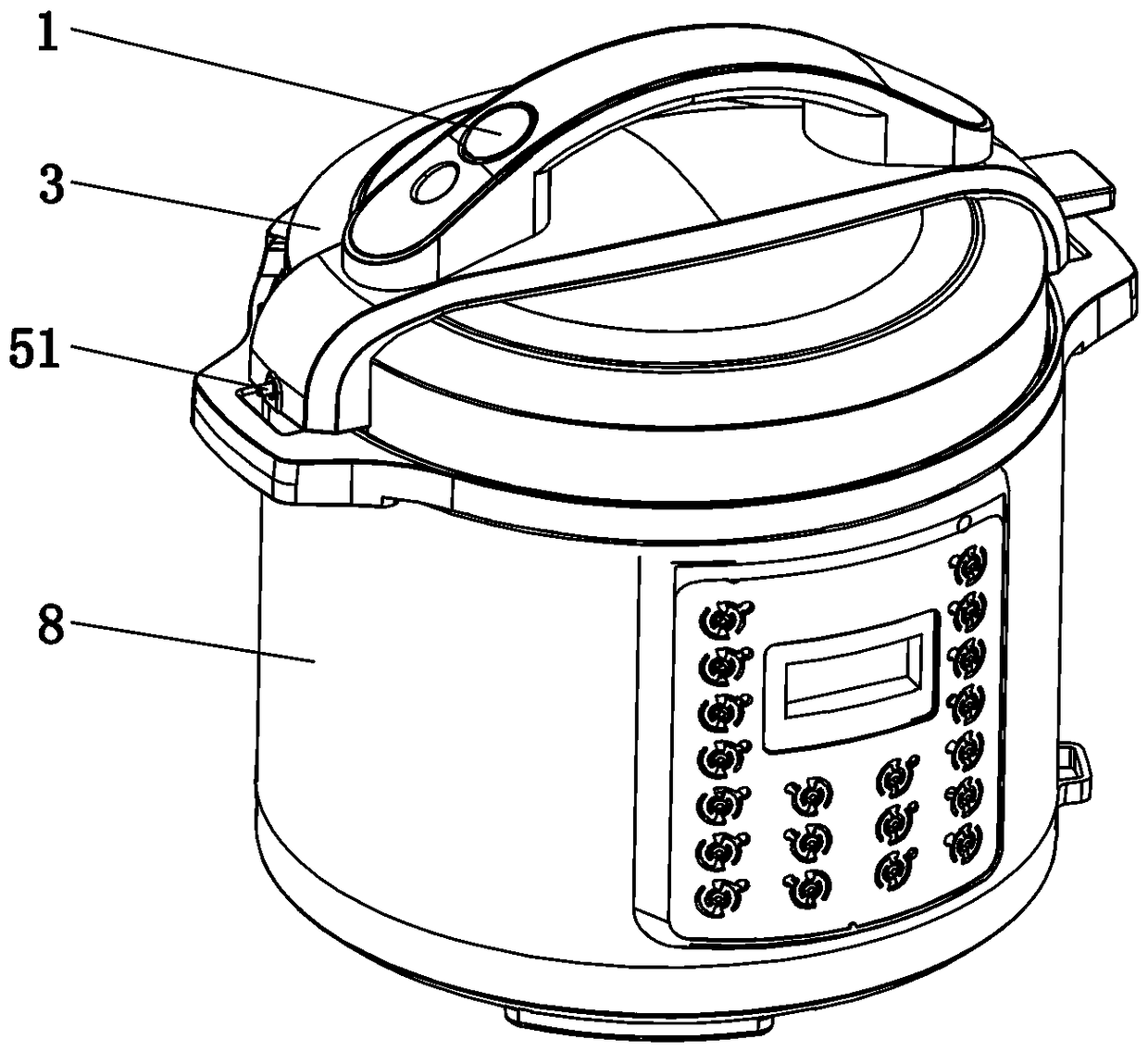 Lock lid structure of pressure cooker