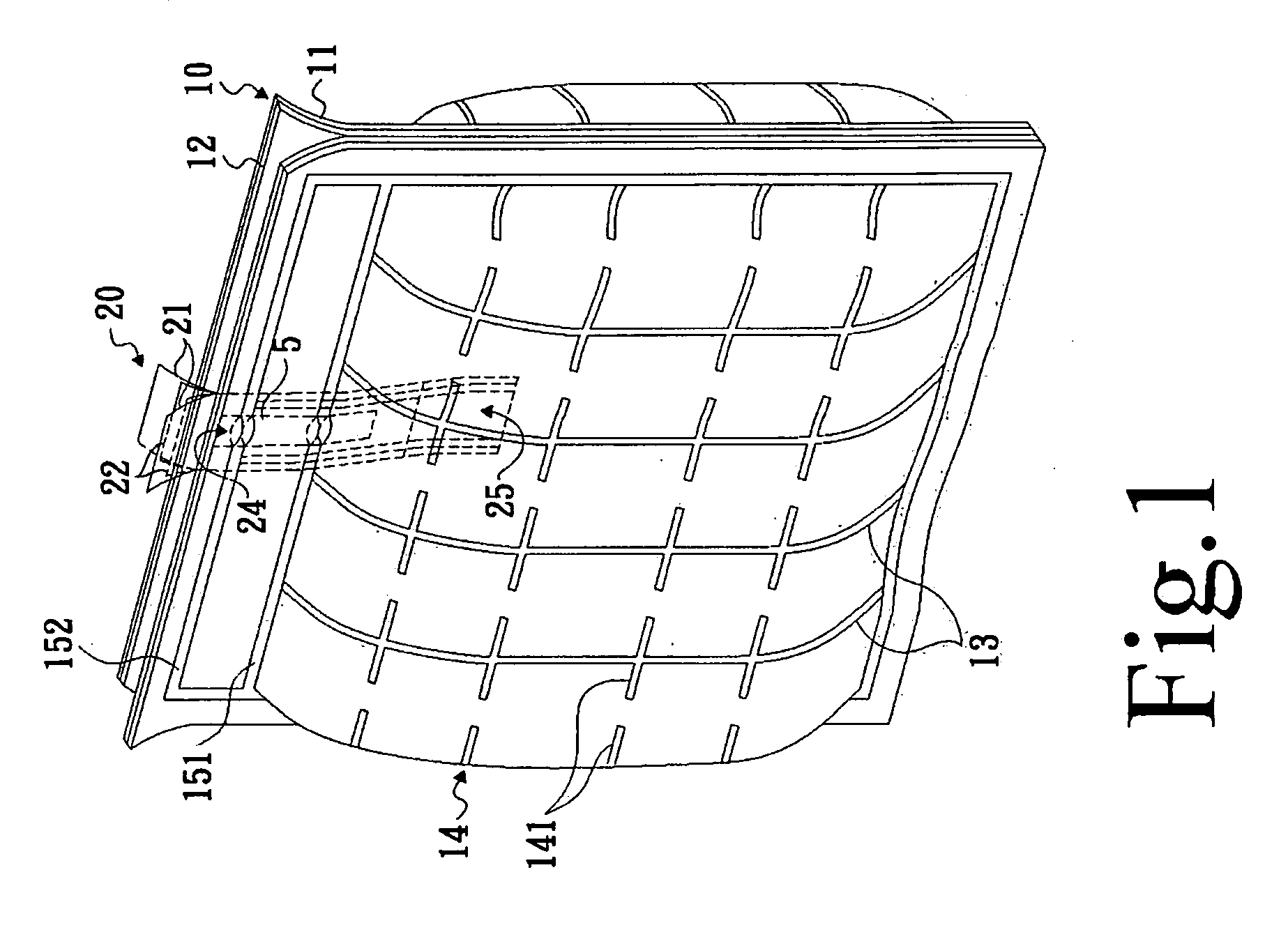 Air filling bag with outer film strengthening structure