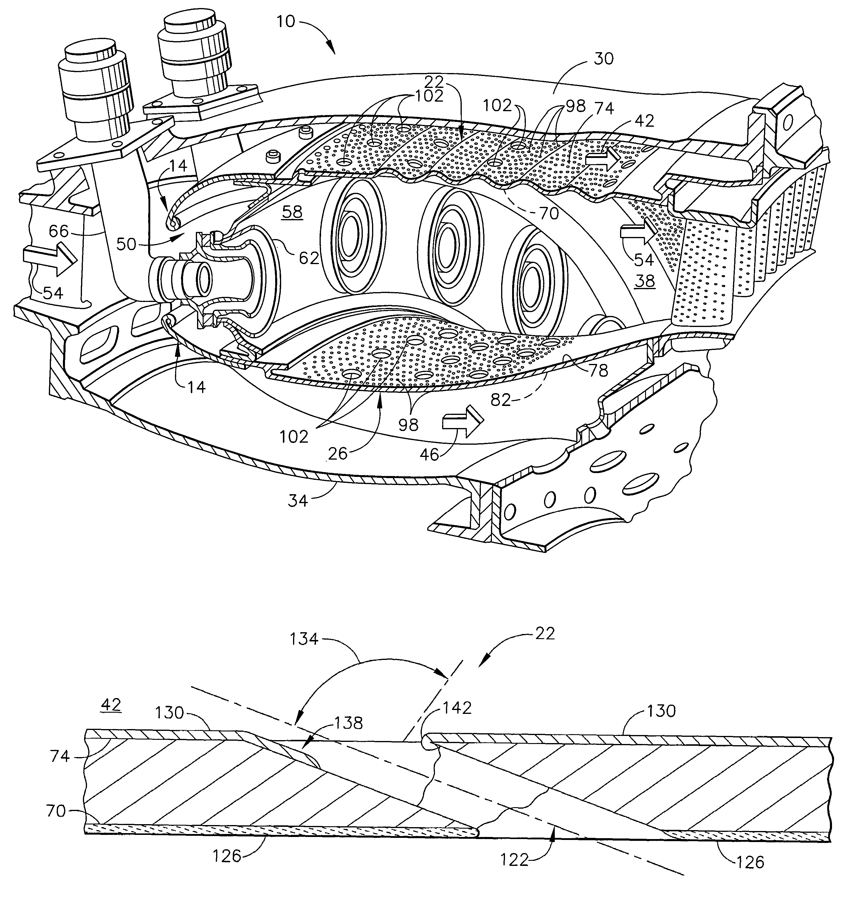 Adjusting airflow in turbine component by depositing overlay metallic coating