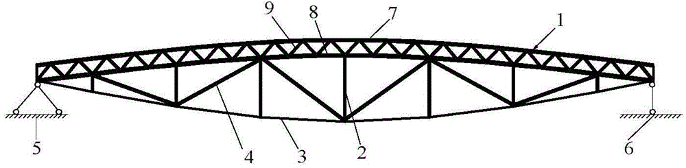 Truss-string structure with additional standby cables