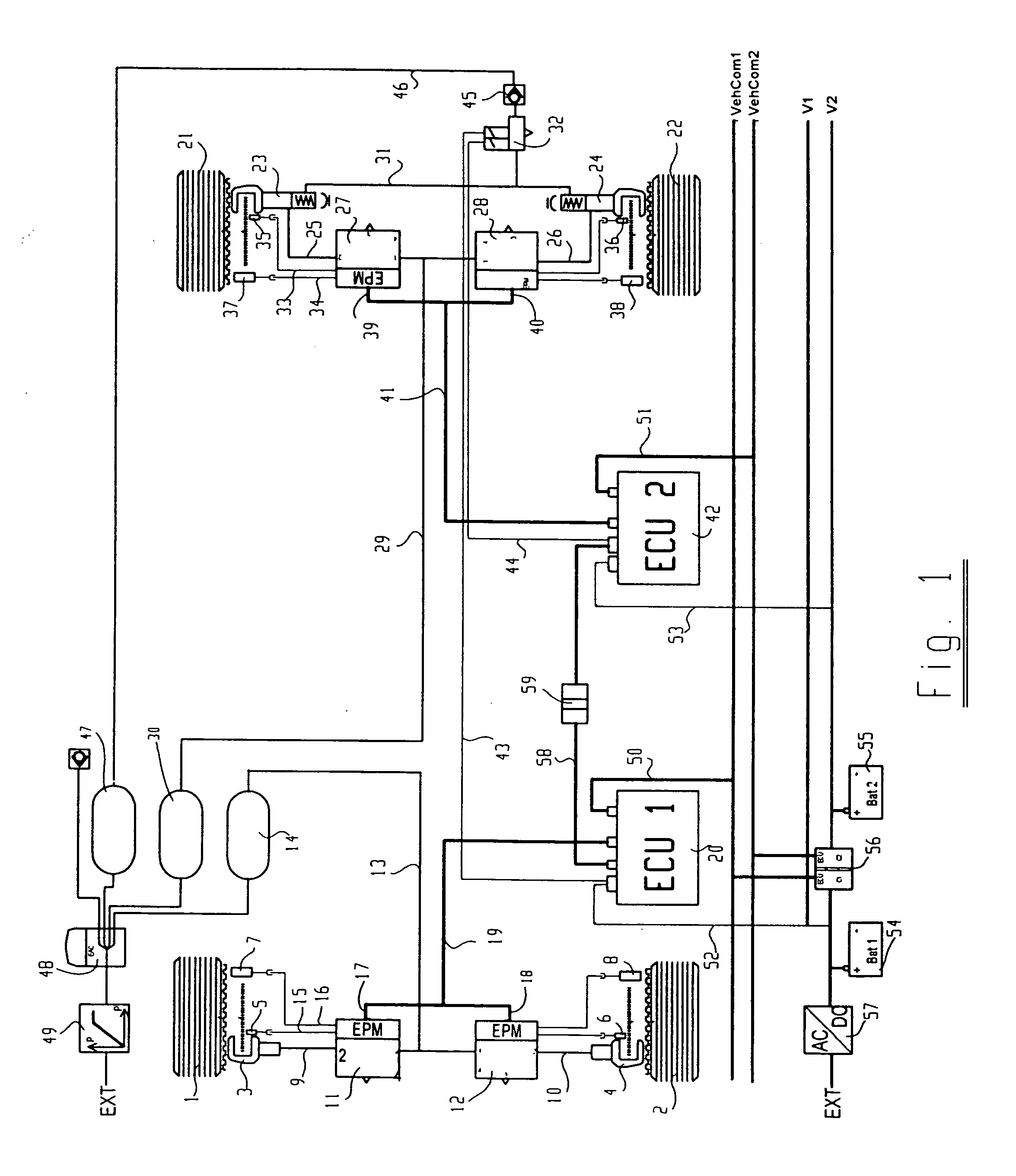 Braking system for vehicles, in particular utility vehicles, comprising at least two separate electronic braking control circuits