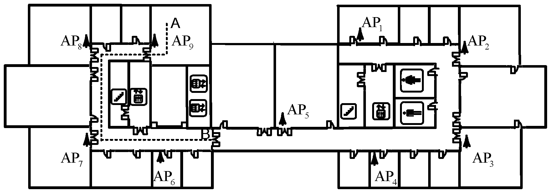 Map matching-assistant indoor positioning method