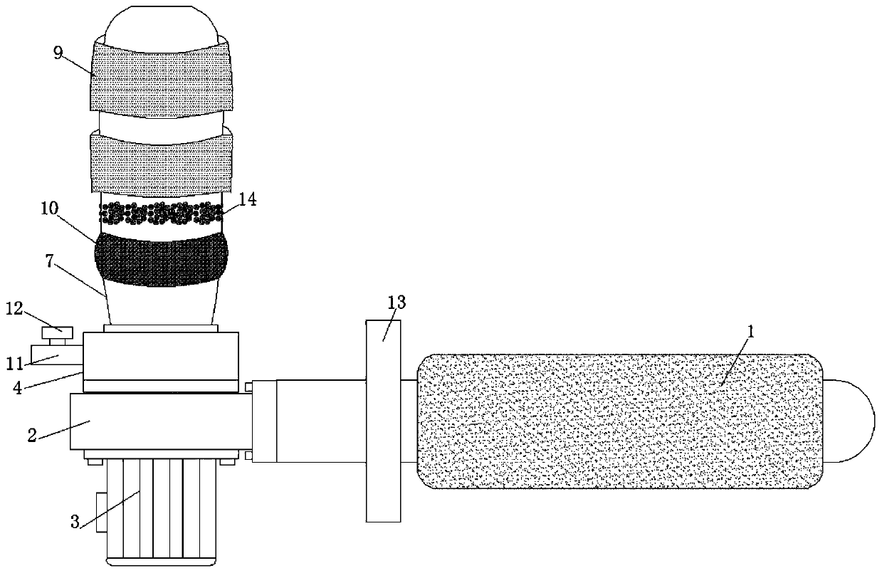 A descaling device for the inner wall of the port of a direct drinking water faucet
