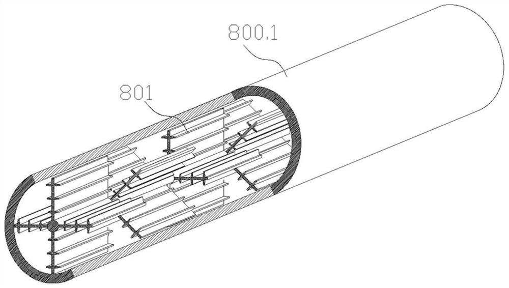 Heat exchange coil pipe with heat conduction section bar with auxiliary fins