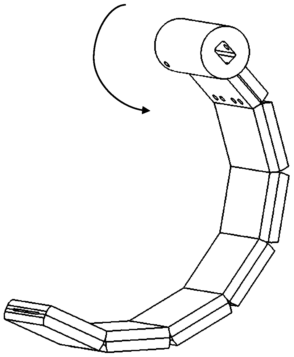 A two-way limited flexible fin-leg propulsion device