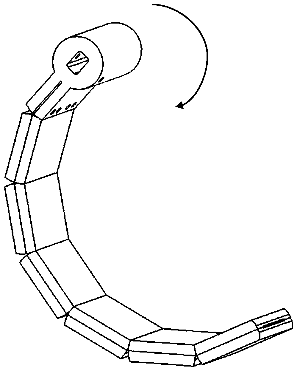 A two-way limited flexible fin-leg propulsion device