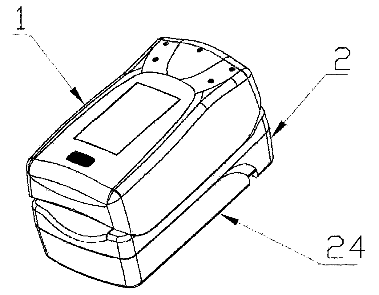 Finger Type Pulse and Blood Oxygen Measuring Device